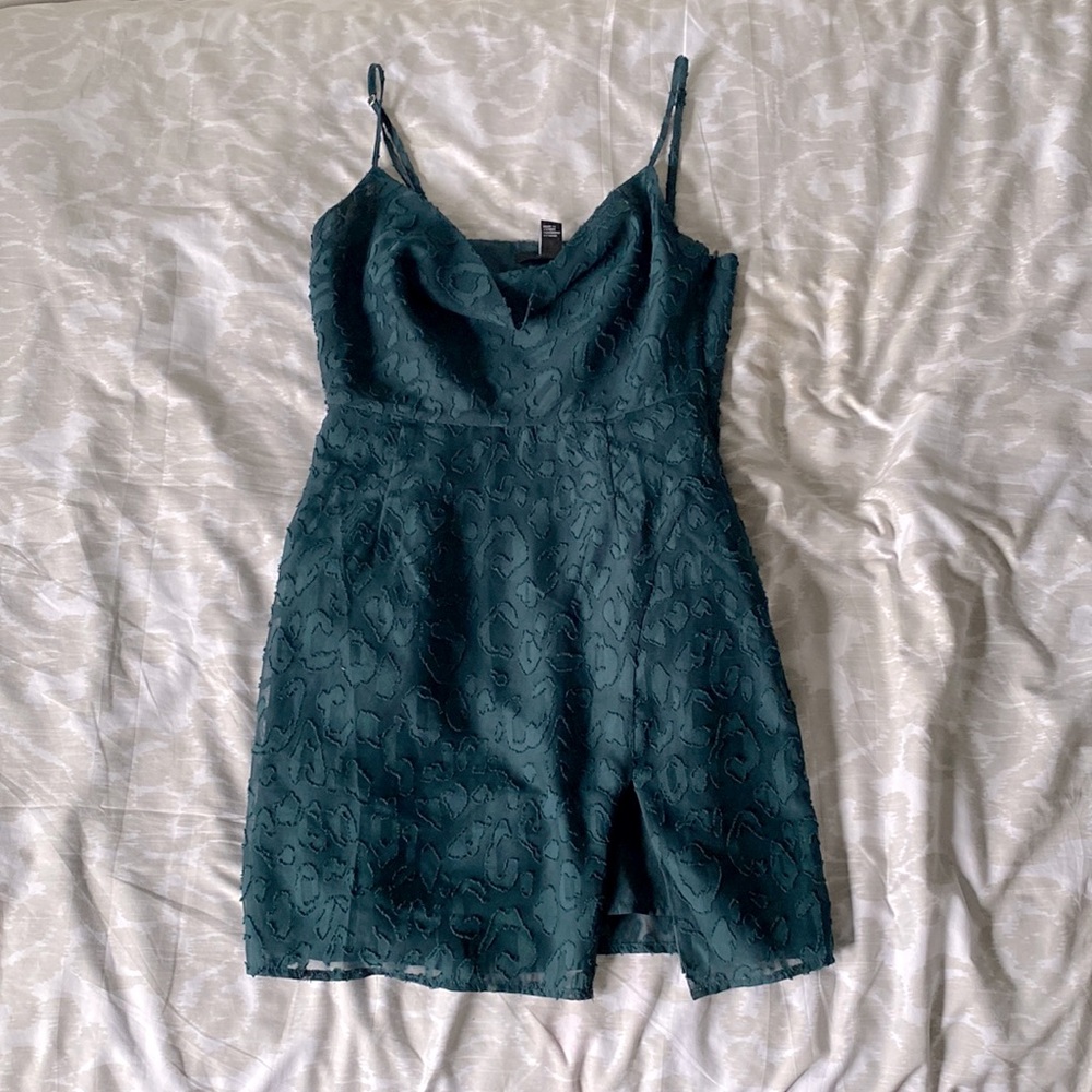 Cowel neck mini dress